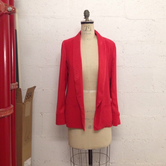 Coral red blazer