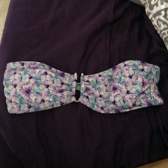 Purple Floral Bathing Suit