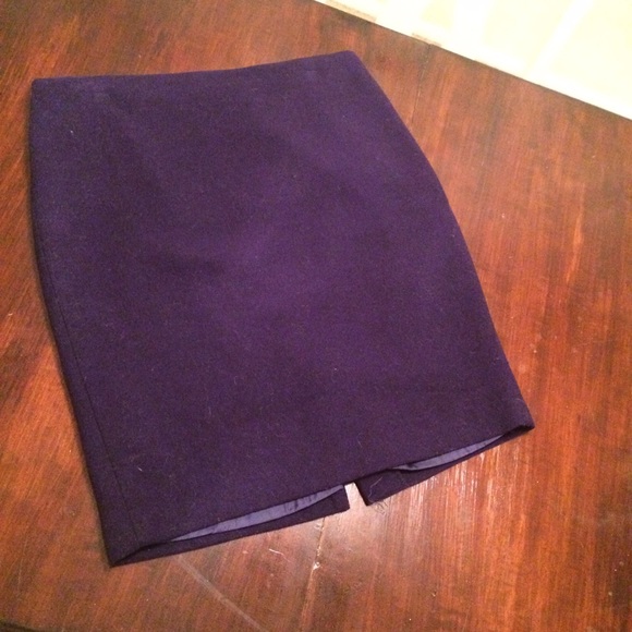 Deep purple pencil skirt