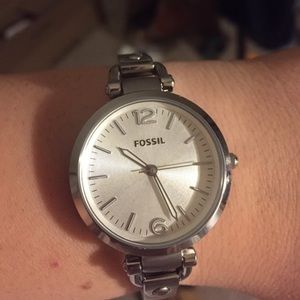 FOSSIL GEORGIA THREE-HAND STAINLESS STEEL WATCH