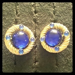 SOLD Azure Park Lane Clip-On Earrings