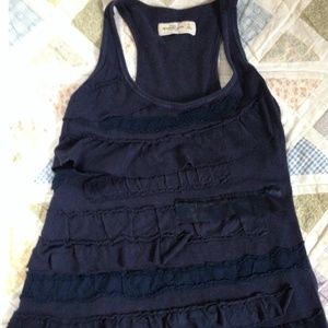 Ruffled front tank top