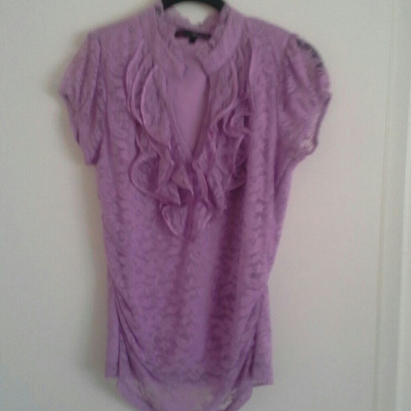 Lavender lacy blouse