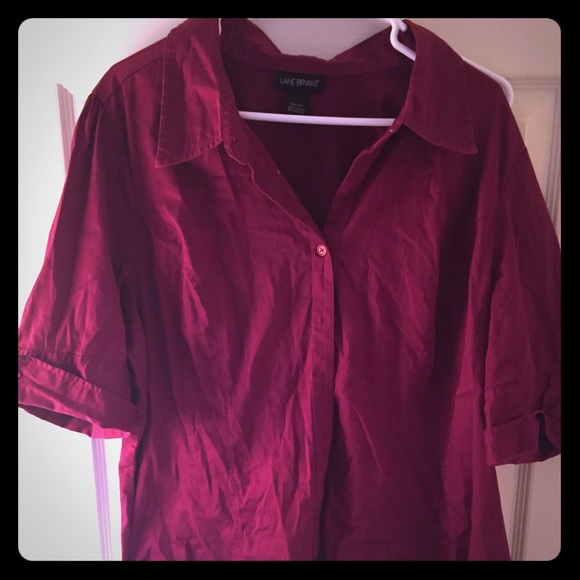 Lane Bryant twill button up shirt size 22/24