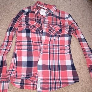 Plaid button down shirt