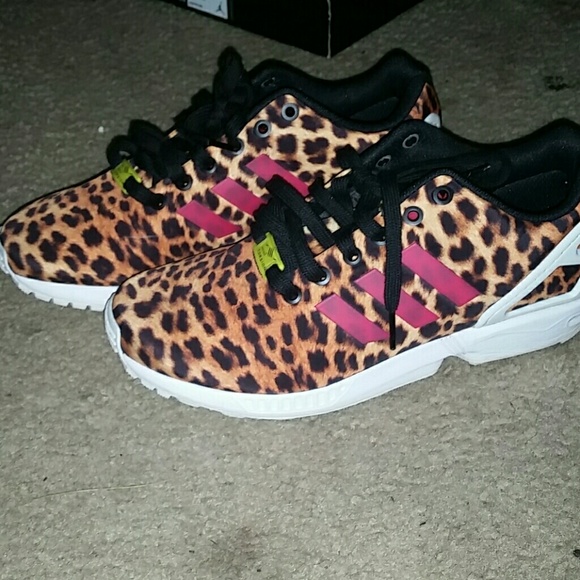 Adidas ZX Flux leapord print.