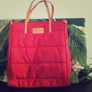 Authentic Kate Spade "puffy" nylon/vachetta tote