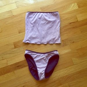 Reversible tube too 2 piece bathing suit