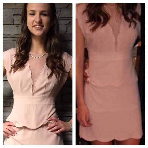 Light pink scalloped dress