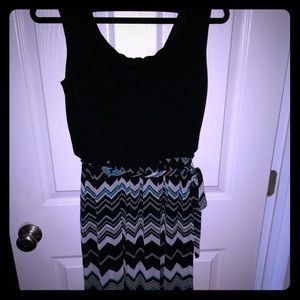 Black and turquoise Maxi dress