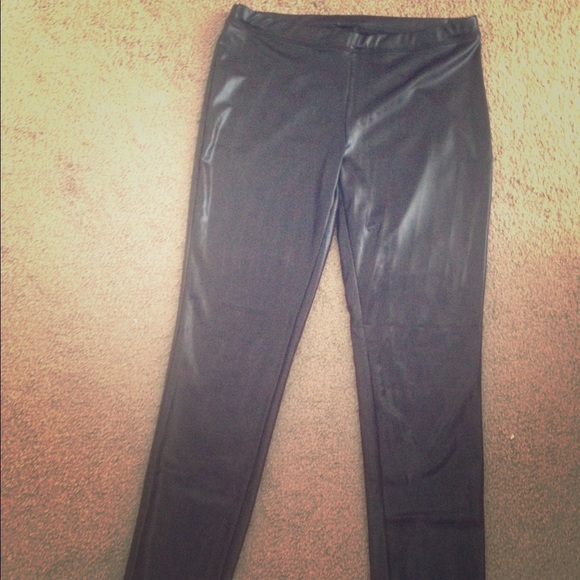 Black Leather Pants by Guess