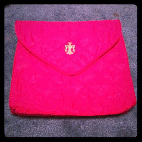 Large red envelope like makeup bag