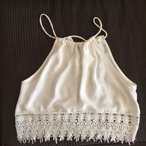 Urban Outfitters Crochet Trim Tank Top
