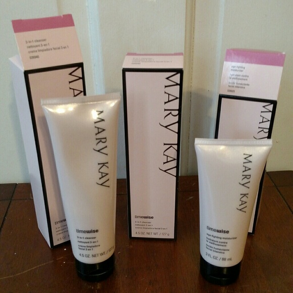 Mary Kay facial cleanser and moisturizer