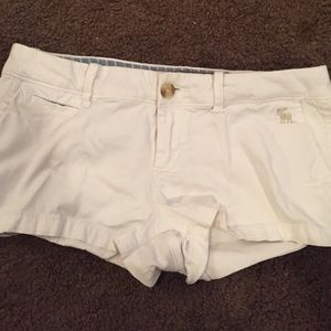 A&F white shorts