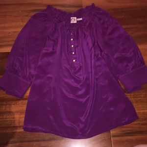 Juicy Couture Purple Silk Blouse