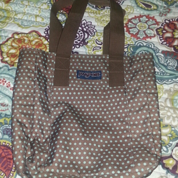 Jansport polka dot tote