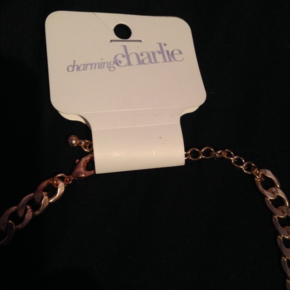 Chunky multi colored gold necklace - Picture 3 of 3