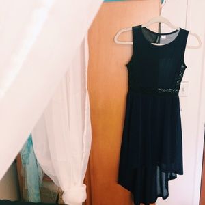 NWOT High-low dress with lace waist detail