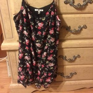 Black floral dress
