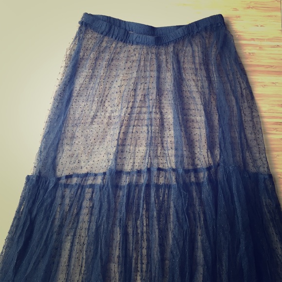 *RESERVED* Sheer vintage maxi skirt
