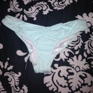 Victoria's Secret Pink mint ruched bikini bottom.