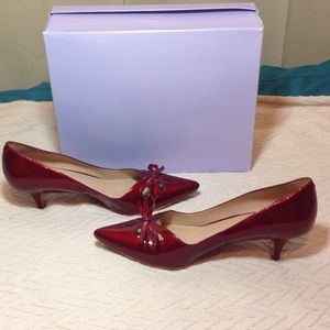 Ruby Red Kitten Heels- size 8.5 by Joan & David