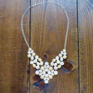 Francesca's White and Cream Statement Necklace