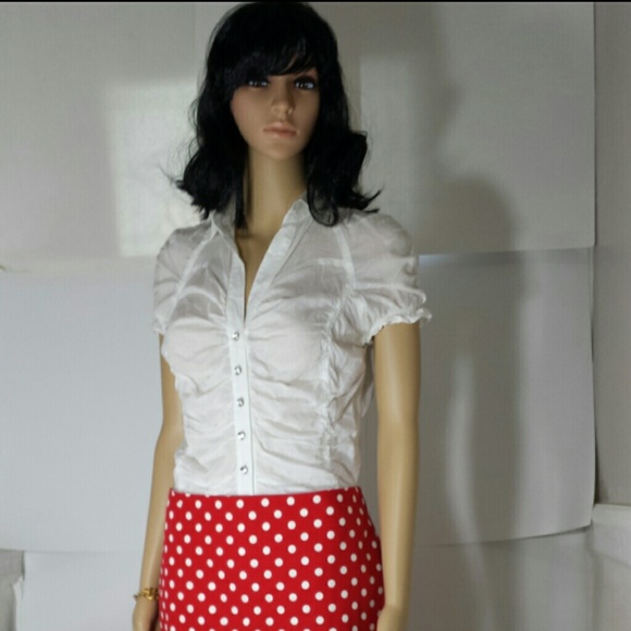 Talbot polka-dot red skirt size 8.