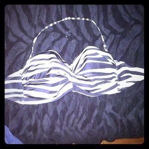 Zebra Swim Halter Top