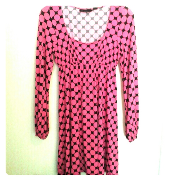 Funky Fun pink polka dot dress