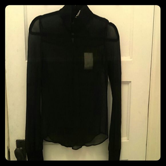 Banana Republic sheer silk blouse