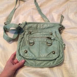 Sea foam green cross body bag