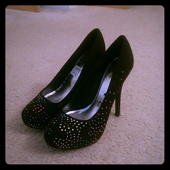 Black studded heels