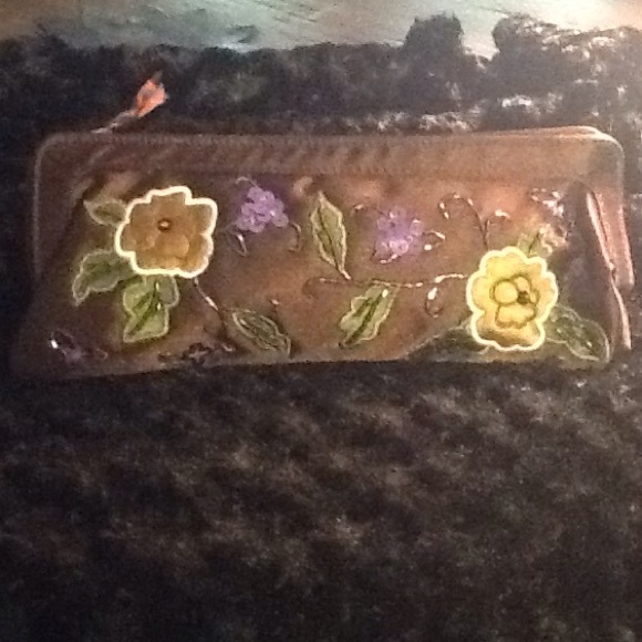 AVON Brown Satin Clutch