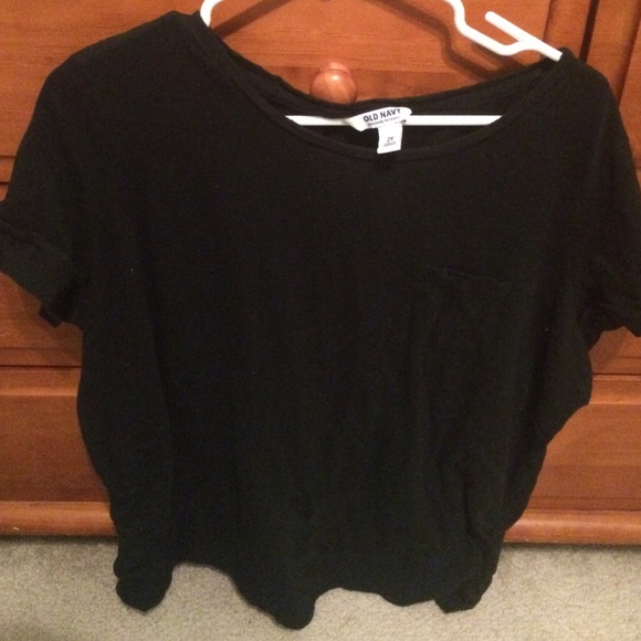 Black Old Navy Plus size pocket tee