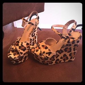 Steve Madden cheetah wedges
