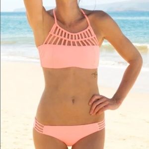Sexy bandage padded bikini swimsuit med