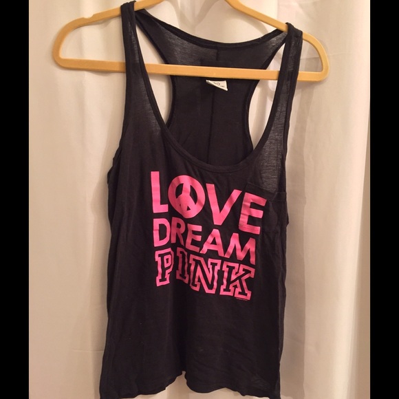 VS Pink graphic racerback tank! Sz. S!