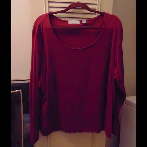 Woman's plus size 3X maroon top