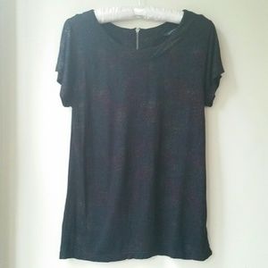 Black loose T shirt colored shimmer FCUK