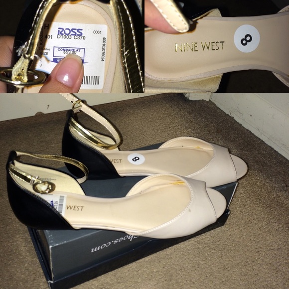 ankle strap Nine West flats! 🌸