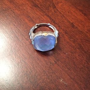 Judith Ripka oversized Blue ring