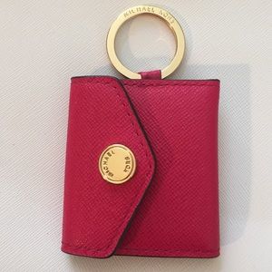 Michael Kors Pink Leather Photo Keychain