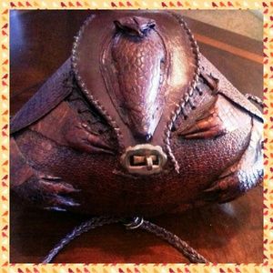 Armadillo vintage 1940's purse hand made