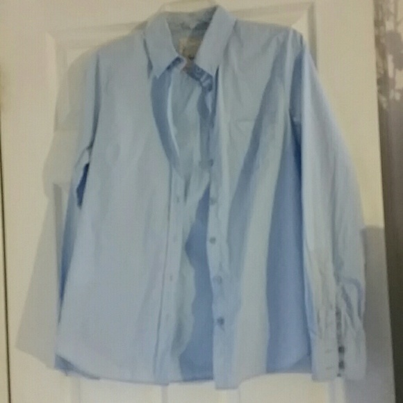 Long sleeve baby blue button down - Picture 2 of 3
