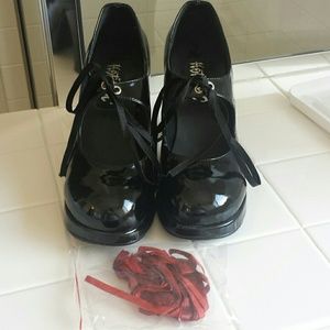 Black gothic style shoes