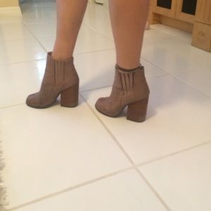 Jeffrey Campbell brown leather booties