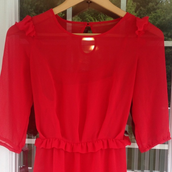 Adorable Red Asos Dress - Picture 2 of 4