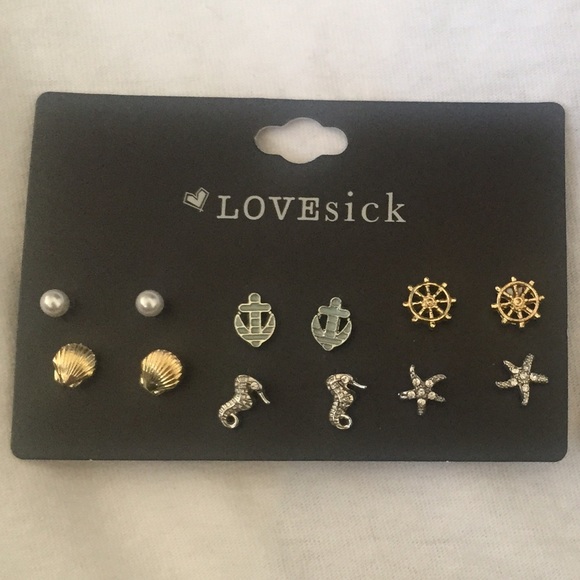Never Worn LOVEsick Nautical Earring Set